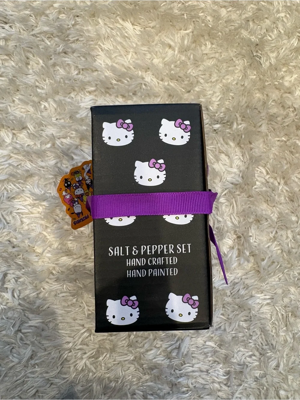 Hello Kitty Halloween Salt & Pepper Mini Figure Set Black Cat Pumpkin Skull Bow